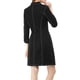 thumbnail image 2 of Vestido de mezclilla para mujer INSPIRE CHIC, con mangas 3/4, botones, mini vestido de camisa de mezclilla, color negro, 2 of 8