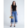 thumbnail image 2 of Scoop Women's and Women's Plus Mid Rise Cuffed Wide Leg Jeans, Sizes 0-28W, 2 of 5