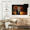 thumbnail image 5 of Elephant Stock Kenyan Elephant Wall Art - Horizontal Canvas Wall Art - Living Room Wall Decor - Animal Canvas - Gray And Orange Decor - 12" x 8", 5 of 8