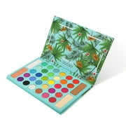 Tropical Eyeshadow Palette Docolor 34 Color Eye Shadow Matte Glitter Highly Pigmented Professional Makeup Eye Shadow