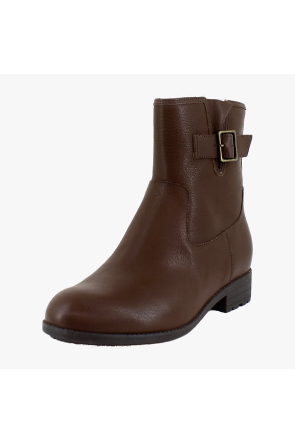Women's Jill Zip Short Boot Coffee Leather 8.5W