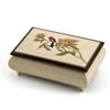 Incredible Handcrafted Ivory Music Box with Bird and Flower Inlay - Under the Sea (The Little Mermaid)