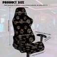 thumbnail image 4 of SCRAWLGOD Paw Leopard Print Brown Black 4 Pcs Gaming Chair Covers Cat Scratch Proof Rotating Gaming Chair Protector with Armrest Slipcovers Office Desk Chair Cover, 4 of 7