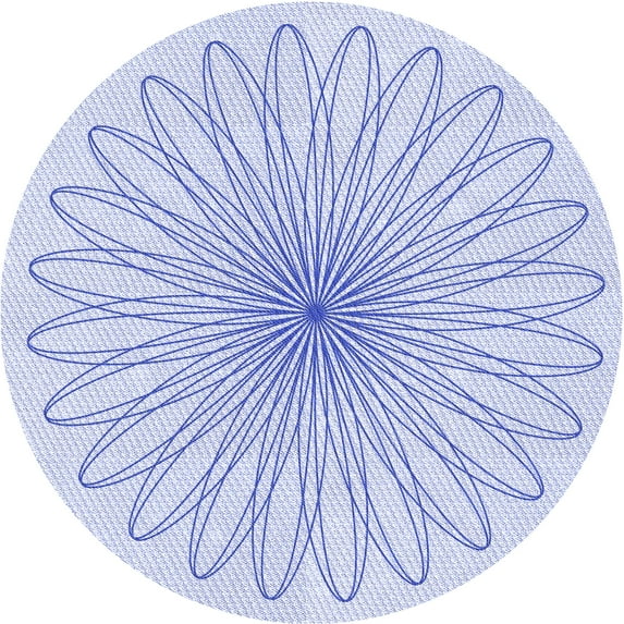 Ahgly Company Indoor Square Patterned Lavender Blue Area Rugs, 3' Square