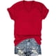 thumbnail image 1 of Camiseta de Manga Corta de Cuello en V con Forro Inferior para el Desgaste en Capas O Exterior, Cómoda Camiseta Casual Personalizada, 1 of 6