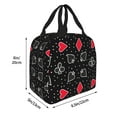 thumbnail image 2 of Yiaed Card Suits Print Insulated Lunch Bag Reusable Cute Tote Lunch Box, Leakproof Cooler Lunch Bags for Work Office Travel School Picnic, 2 of 5