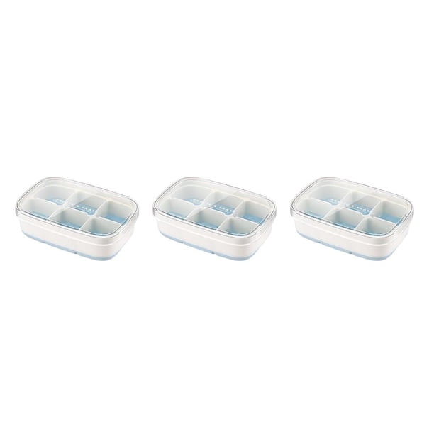 Matsuzay Molde de bandeja de cubitos de hielo de silicona, moldes de congelación de múltiples rejillas pequeños simples, molde de Type1 NO1