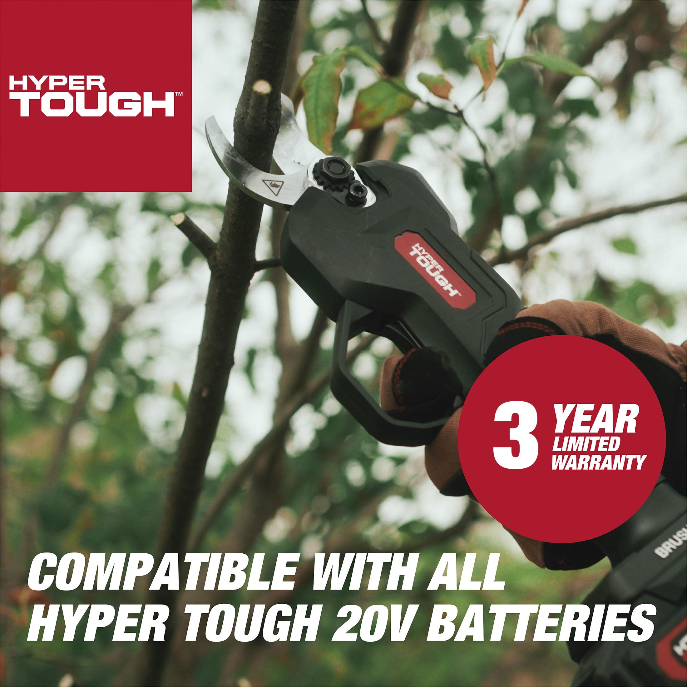 Hyper Tough 20V 2.0Ah Brushless Pruning Shear, HT14-401-003-06