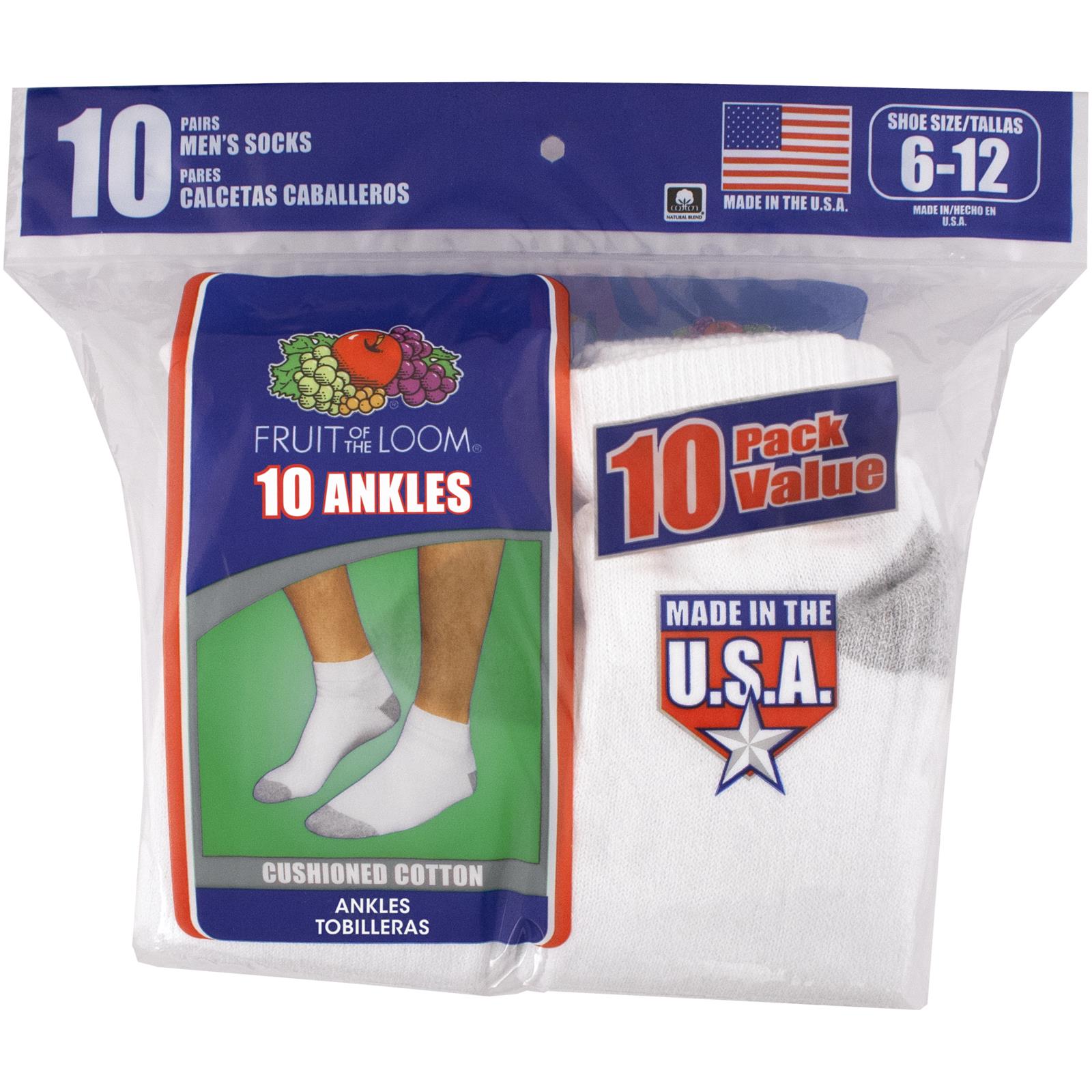 Men's Ankle Socks, 10 Pack - image 2 of 3