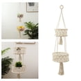 thumbnail image 1 of Canasta Colgante de Macramé CUTICAT Soporte para s 2 niveles Almacenamiento Wite Cocina Interior, 1 of 8
