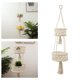 thumbnail image 3 of Cesta colgante de macramé, cesta decorativa para colgar plantas, cesta de frutas para el hogar Wite 2 niveles, 3 of 9