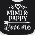 thumbnail image 4 of Inktastic Mimi and Pappy Love Me Boys or Girls Baby Bib, 4 of 4