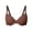 A1_Brown, variant on VISALY Plus Size Full Coverage Padded Underwire Lace Bra Seamless Adjustable Thin Straps Push Up Convertible Bra Lace Trim Bust Lifting Support T-Shirt Bralettes Comfy Soft Shaping Bra Beige 70B