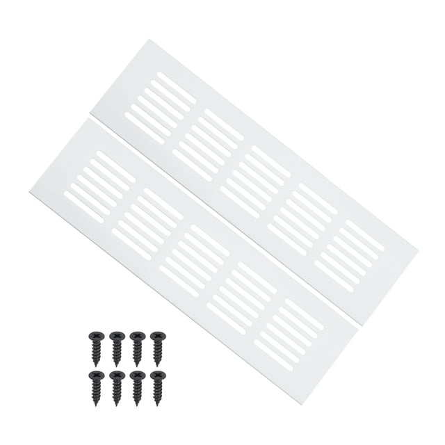 Unique Bargains Couverture de Ventilation de Porte 9 x 2,4 Pouces, 2 Pcs Grille de Ventilation Robuste