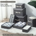 thumbnail image 4 of Sock Underwear Drawer Organizer Dividers,8 cell Foldable Cationic Fabric Closet Storage Bin for Home Clothing,Bra,Panty,Scarf Storage Boxes, 4 of 7