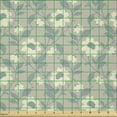 thumbnail image 2 of Ambesonne Floral Fabric by the Yard Microfiber, Blooming Feminine Design, 1 Yard, Ivory Tan Blue Grey, 2 of 2