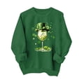 thumbnail image 7 of St. Patrick's Day Sweatshirt for Women LOVE Graphic Four Leaf Clover Print Crewneck Long Sleeve Ribbed Cuffs Festive Holiday Relaxed Fit Pullover, 7 of 7