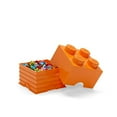 thumbnail image 2 of LEGO Storage Brick 4, Bright Orange, 2 of 5