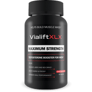 Vialift XL X Maximum Strength Testosterone Booster for Men - Helps Build Muscle Mass - Support Improved Testosterone Levels This Male Herbal Formula - Stamina - Strength - Power - Youth