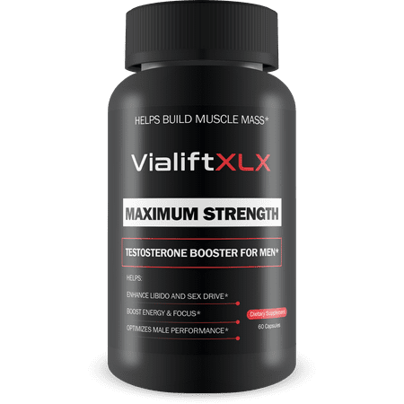 Vialift XL X Maximum Strength Testosterone Booster for Men - Helps Build Muscle Mass - Support Improved Testosterone Levels This Male Herbal Formula - Stamina - Strength - Power - Youth