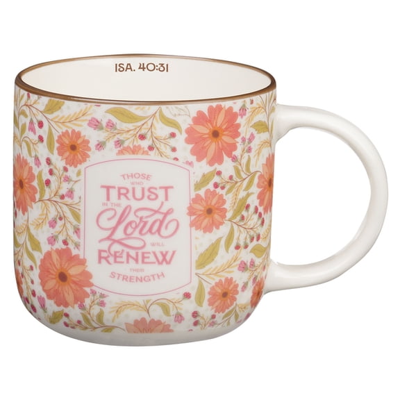 Christian Art Gifts Inspirational Scripture Ceramic Coffee & Tea Mug for Women: Trust in the Lord Encouraging Bible Vers, (Hardcover)