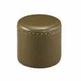 thumbnail image 2 of K&B Furniture 3217-GR Pouf Rond Vert en Similicuir, 2 of 3