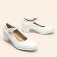 thumbnail image 2 of BURUDANI Women's Pumps Low Chunky Mary Jane Heels Closed Toe Comfortable Work Dress Shoes, 2 of 7