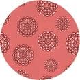 thumbnail image 1 of Ahgly Company Machine Washable Indoor Round Transitional Red Area Rugs, 4' Round, 1 of 7
