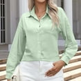 thumbnail image 2 of ShomPort Cotton Long Sleeve Shirts for Women Dressy Lapel Button Down Business Casual Blouses, 2 of 2