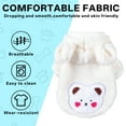 thumbnail image 4 of TELOLY Kitten Clothes,Polyester Pet Costumes for Cats and Dogs Between 1.10 and 2.20 Lbs,Winter Hooded Thickened Warm Bear Small Dog Costume,White,Xs, 4 of 7