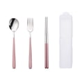 thumbnail image 2 of Travel Cutlery, Stainless Steel Rustproof Reusable  Cutlery Set Fork  for Students, 2 of 7