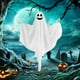 thumbnail image 5 of Adorno colgante de fantasmas de Halloween | Diseño de huesos de mano espeluznantes | Expresiones Aterradoras y Adorables | Tela y plástico | Fácil de colgar | Decoración interior exterior, 5 of 6