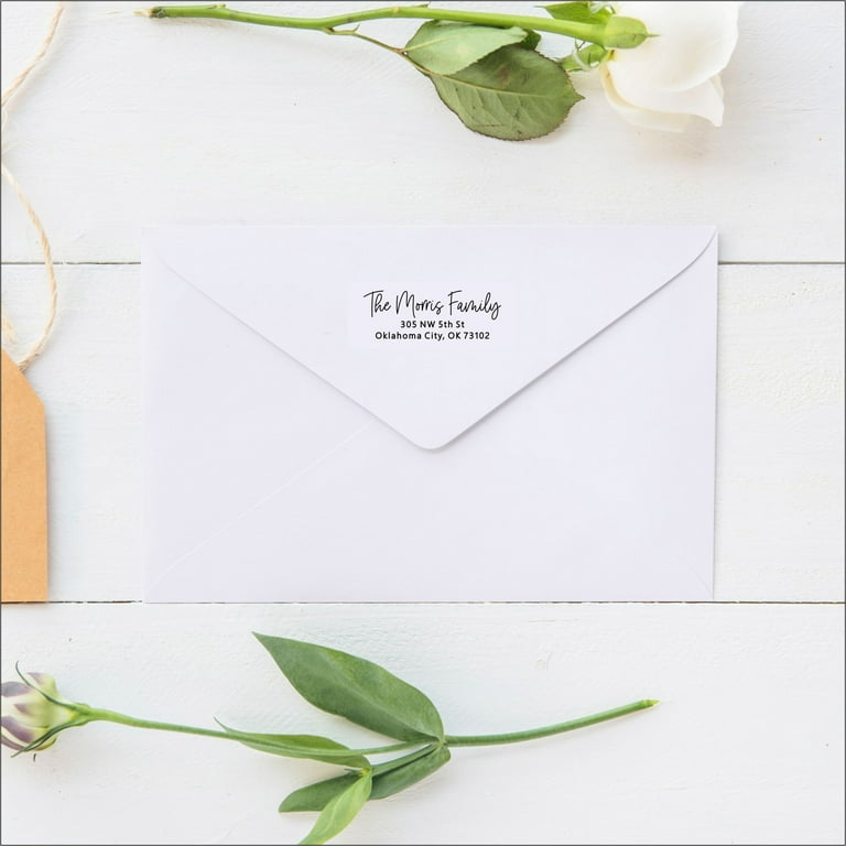 60ct - Wedding Invitation Return Address Labels, Wedding Invitation Return  Address Stickers (#338-WH)