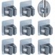 thumbnail image 1 of Soporte para Escobas de Pared Sin Perforaciones, 8 Piezas Soporte Adhesivo para Escobas de Pared Soporte para Escobas de Pared para Cocina Baño Jardín (Gris), 1 of 5