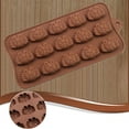thumbnail image 1 of Moldes de chocolate con forma de cangrejo para decorar pasteles y dulces, juego de 15 piezas, silicona de grado alimenticio, no tóxicos, fáciles de limpiar, para repostería casera,, 1 of 9