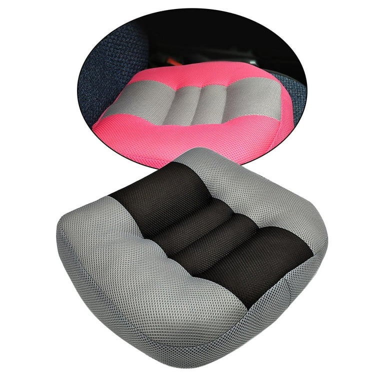 Adult Car Driver Seat Cushion Boost Mat Breathable Mesh Portable Angle  Black 