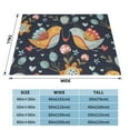 thumbnail image 4 of XMXT Flannel Throw Blanket for Couch, Joyful Birds Pattern Bed Sofa Decor Blankets for Home Bedroom, 60 x 50 inches, 4 of 9