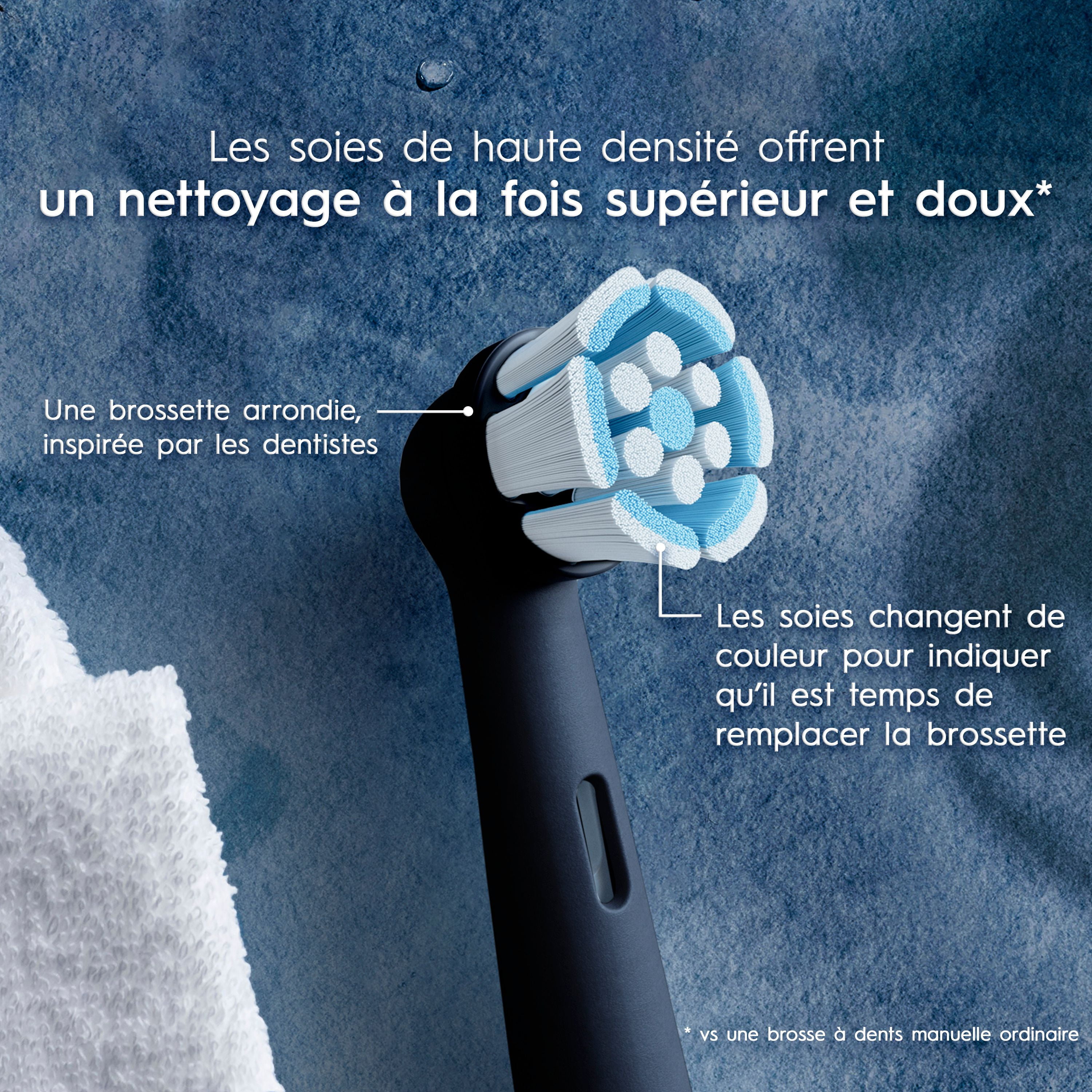 Oral-B iO Gentle Care Replacement Heads, Electric Toothbrush Brush Heads, Black, 2 Count