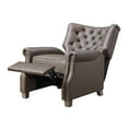 Better Homes & Garden Tufted Push Back Recliner, Brown Faux Leather