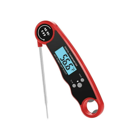 Digital Food Thermometer red,Meat Thermometer Digital – Ultra Fast Instant Read Food Thermometer for Cooking, Grill, BBQ, Baking, Frying, Candy Making