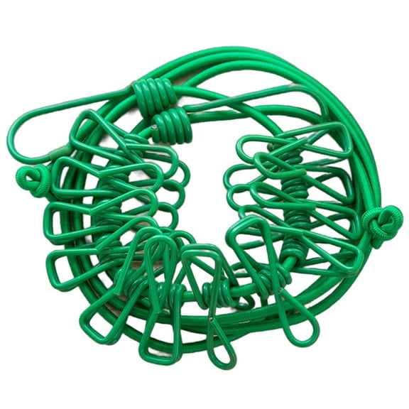 CCOCC Retractable Clothesline,Strong Hold Clothes Line,Lightweight Simple to Carry Retractable Clothesline Indoor,Green