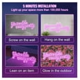 thumbnail image 4 of Pink Neon Sign - You're Like Really Pretty - 27.5x12 inch LED Wall Decor with Remote, 4 of 7