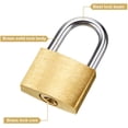 thumbnail image 2 of Solid Brass Locks, Mini Padlock Small Padlock Solid Brass Locks with 2 Keys for Luggage Lock, Backpack, Gym Locker Lock, Suitcase Lock, Classroom Matching Game and More (12 Pieces), 2 of 6
