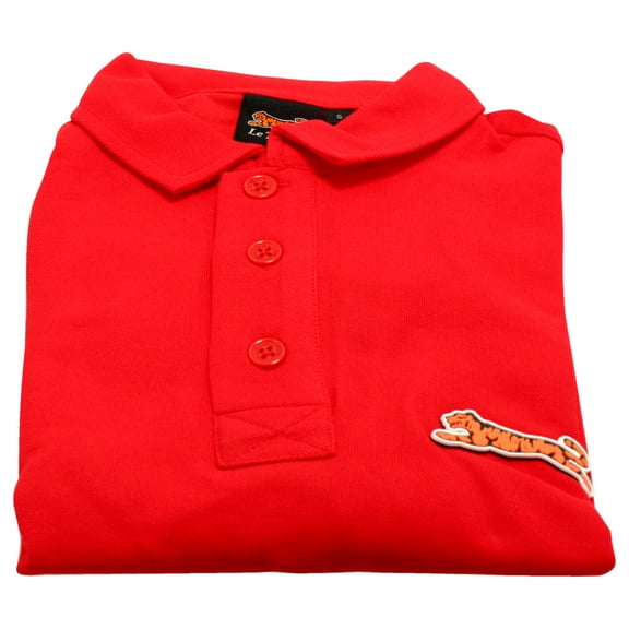 Classic Cotton Polo Shirt for Men by Le Tigre - Red - Size Small (S)