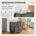 thumbnail image 5 of Tall Dresser for Bedroom with 2 Fabric Drawers, Organizer Units for Living Room, Clothing, Closet, Storage Tower with Cabinet, Metal Frame, Wooden Top, Furniture, 5 of 9
