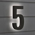 thumbnail image 4 of 5 Inch LED House Numbers, ABS-Polymer, Backlit LED 2700K Illuminated Home Address Number, Lighted House Numbers, Modern Address Numbers (8, Black), 4 of 5