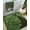 Green-leaf, variant on Floral Bathroom Rug, Square Bath Mat 31x31, Non Slip Washable Absorbent Soft Microfiber Bathmat, Flower Plant Bath Rugs for Shower Floor, Sink, Beige