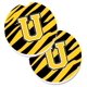 thumbnail image 1 of ""Caroline'S Treasures Monogram Initial U Tiger Stripe - Juego De 2 Posavasos Para Coche Con Portavasos En Oro Negro Cj1026-Ucarc 2,56 Multicolor"", 1 of 1