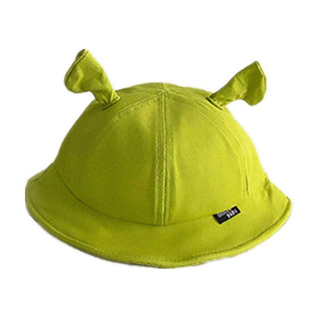 Sombrero para el sol con forma de cubo de verano para bebés y niños pequeños, sombreros de pescador transpirables (verde)