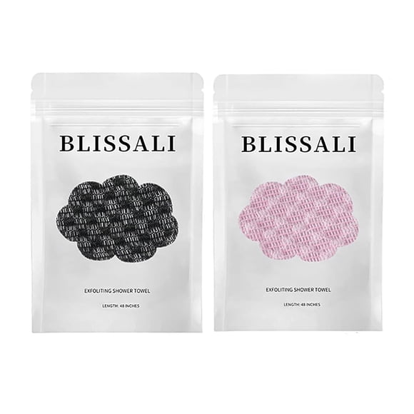 Toallas exfoliantes para el cuerpo CEMENRETE de 120 cm, doble cara, paquete de 2